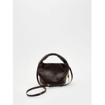 Reserved - LADIES` HANDBAG - maro-închis