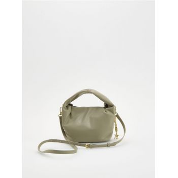 Reserved - LADIES` HANDBAG - verde-oliv deschis