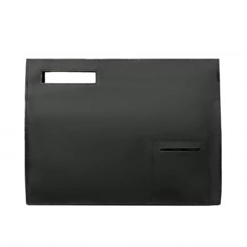 Servieta unisex, Adalbert GT3105, piele naturala, Neagra