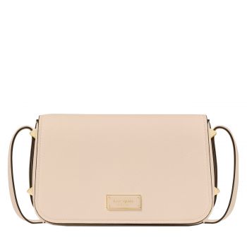 Liv pebbled leather crossbody milk glass