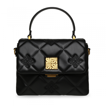 Poșetă satchel femei Steve Madden neagră matlasată 1669POSSBRUTUSN
