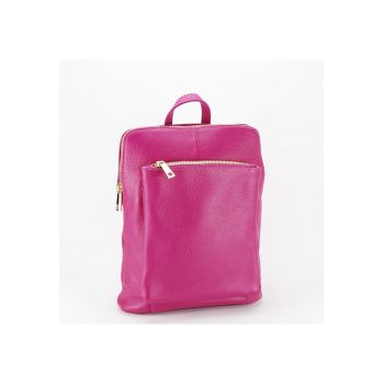 Rucsac din piele naturala fucsia convertibil in geanta B-1001 123 6749