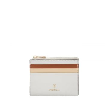 Camelia s card case marshmallow + grando + cognac