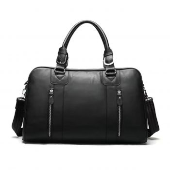 Geanta de calatorie unisex, Arion GT3280, piele naturala, Negru