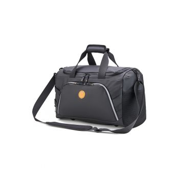 Geanta voiaj/sport impermeabila  Cambridge - 45x27x20 cm - compartiment incaltaminte cu igienizare prin ozon (USB) - poliester premium - negru