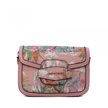 Poșetă crossbody femei Pierre Cardin roz cu print 7POSS667832RO