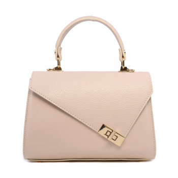 Poșetă satchel femei Enzo Bertini bej din piele naturală 154POSP3522BE