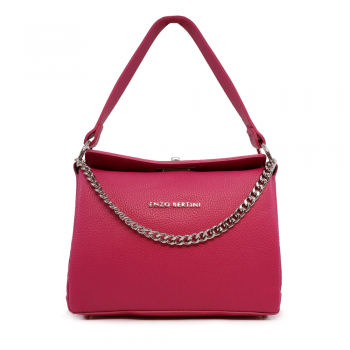 Poșetă satchel femei Enzo Bertini fuchsia din piele naturală 154POSP3317FU