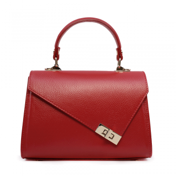 Poșetă satchel femei Enzo Bertini roșie din piele naturală 154POSP3522R