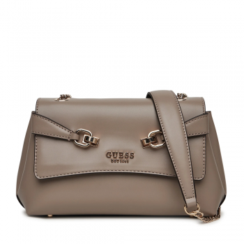 Poșetă satchel femei Guess Lorelei taupe cu brand logo 919POSSHWVG9639210TA