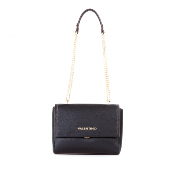 Poșetă satchel femei Valentino Samantha neagră cu logo 1959POSS8YA09N
