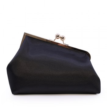 Poșetă tip clutch femei Benvenuti negru din satin 290PLS19509N