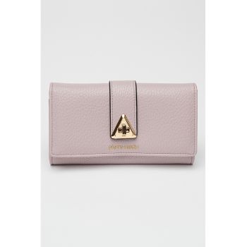 Portofel de piele ecologica cu clapa Lady