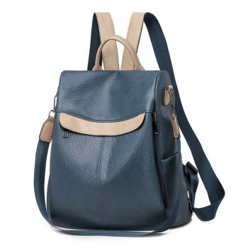 Rucsac dama Amina GT1463, antifurt, model albastru