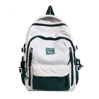 Rucsac dama, Renaya GT3713, Verde/Alb de firma original