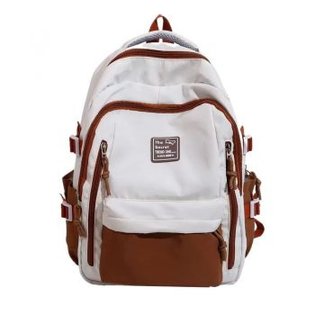 Rucsac dama, Renaya GT3714, Maro/Alb de firma original