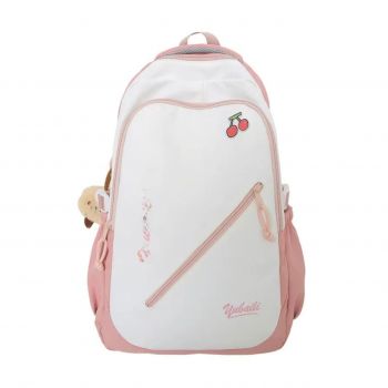 Rucsac dama, Ysoria GT3687, Alb/Roz de firma original