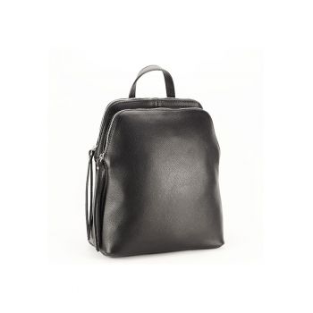 Rucsac din piele naturala cu pandantiv B-6226 121 Negru 2239