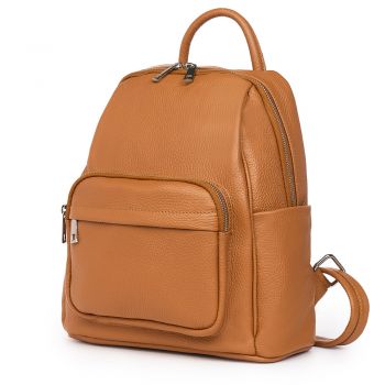 Rucsac din piele naturala Vicenzo coniac