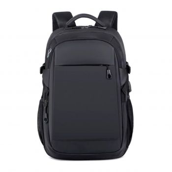 Rucsac unisex, Zerian GT3745, port USB, Negru