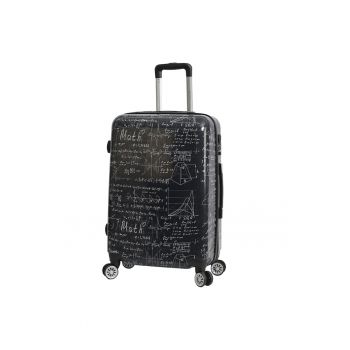 Troler Mediu Extensibil  SW36820 - Policarbonat - 4 Roti Duble - 67 cm - Negru