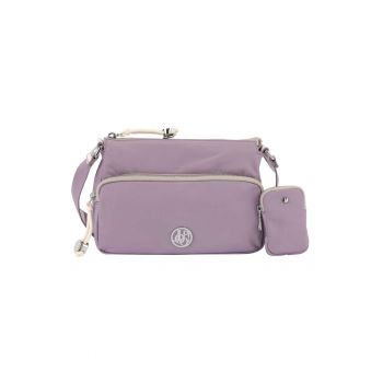 Geanta crossbody cu aplicatie logo metalica Jasmina