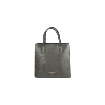 Geanta crossbody de piele cu aspect de piele de reptila