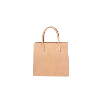 Geanta crossbody de piele cu aspect de piele de reptila