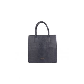 Geanta crossbody de piele cu aspect de piele de reptila
