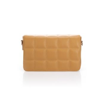 Geanta crossbody de piele cu aspect matlasat