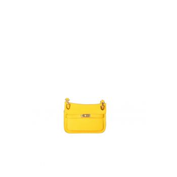 Geanta crossbody de piele cu bareta detasabila