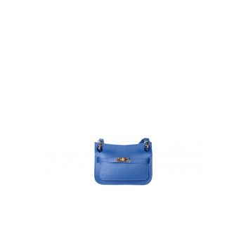 Geanta crossbody de piele cu bareta detasabila