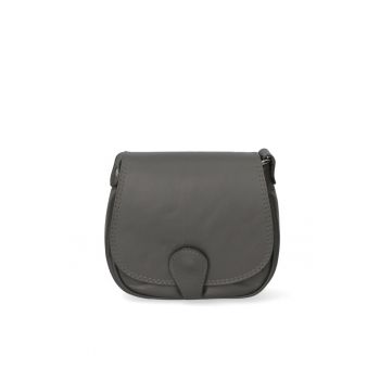 Geanta crossbody de piele cu clapa
