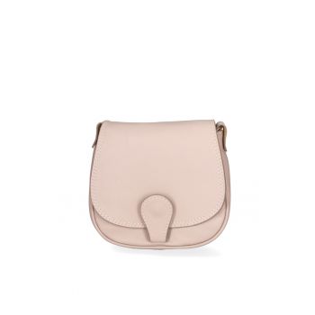 Geanta crossbody de piele cu clapa
