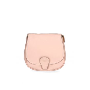 Geanta crossbody de piele cu clapa