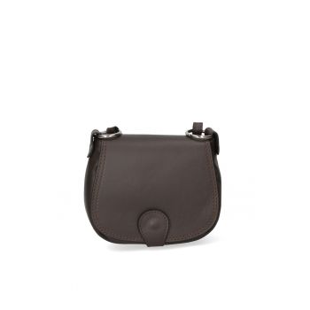 Geanta crossbody de piele cu clapa