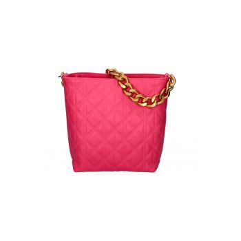 Geanta crossbody de piele cu garnituri cusute