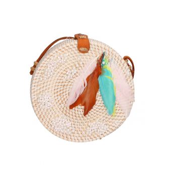 Geanta crossbody din paie