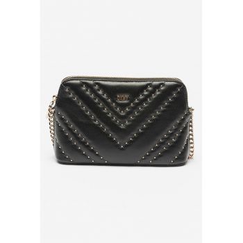 Geanta crossbody din piele cu aplicatii cu nituri Madison