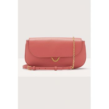 Geanta crossbody din piele cu bareta din lant