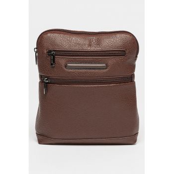 Geanta crossbody din piele ecologica cu aspect texturat