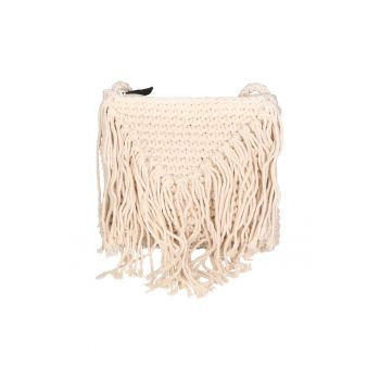 Geanta crossbody tesuta - cu franjuri