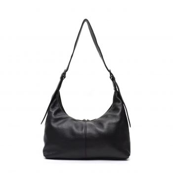 Geanta dama, Zireen GT3357, piele naturala, Negru
