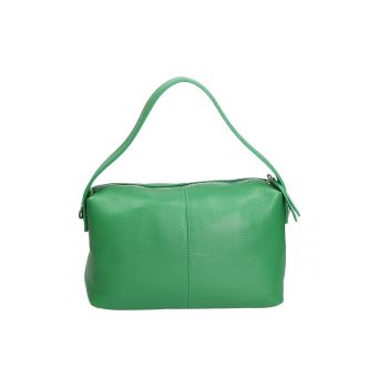 Geanta de piele cu bareta detasabila - Verde