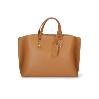 Geanta de piele cu bareta si etui interior detasabil