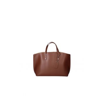 Geanta de piele cu bareta si etui interior detasabil
