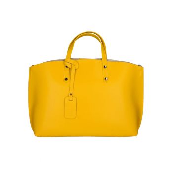 Geanta de piele cu bareta si etui interior detasabil