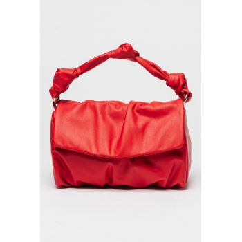 Geanta de piele cu maner si clapa