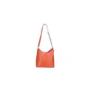 Geanta de piele cu model si etui detasabil