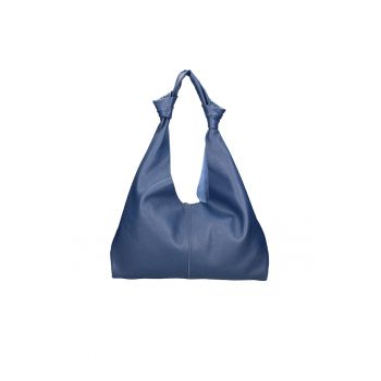 Geanta din piele cu bareta de umar si etui cu fermoar